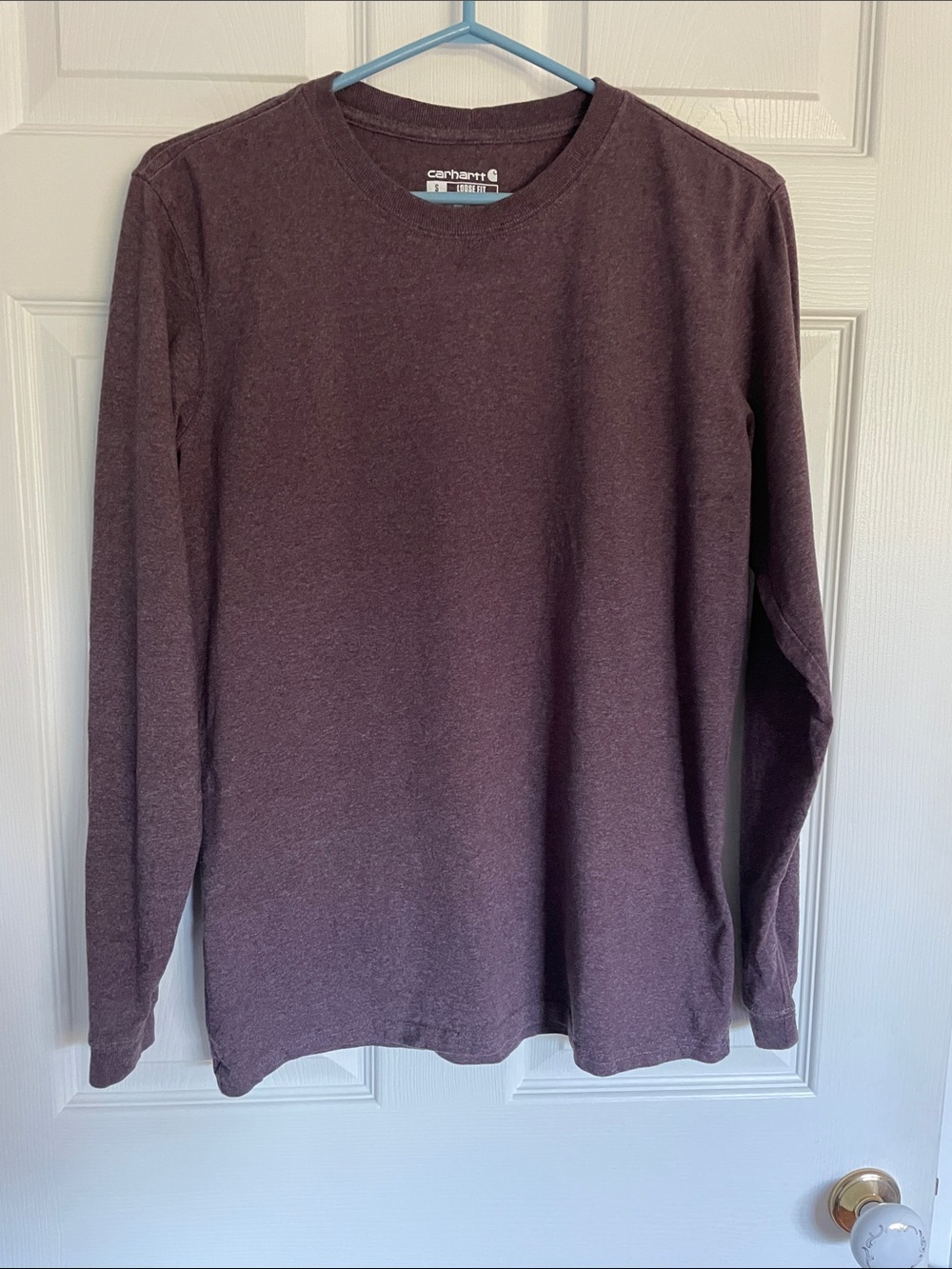 Carhartt Women’s Long-Sleeve Crewneck Shirt - Brown Heather